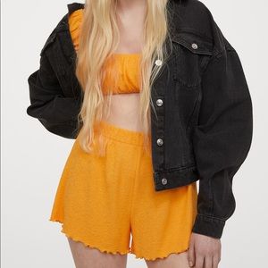 Orange Crop top + shorts set